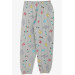Girl's Pajamas Set Colored Candy Patterned Gray (4-8 Years)