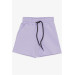 Girl's Shorts Waist Elastic Pocket Lace-Up Lilac (3-7 Years)