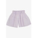 Girl's Shorts Elastic Waist Lilac (10-14 Years)
