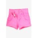 Girls' Shorts With Elastic Waist, Reveal Pink (8-14 Years)