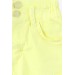 Shorts For Girls, Elastic Waist, Light Yellow (8-14 Years)
