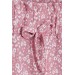 Girl's Shorts With Floral Bow Elastic Waist Pink Rose (8-14 Age)