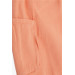 Girl's Shorts Salmon With Buttons, Pockets, Elastic Waist (10-14 Years)