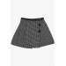 Girl Shorts Skirt Button Accessory Black (8-14 Years)