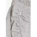 Girl Shorts Skirt Bow Frilly Beige Melange (1.5-5 Years)