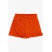Girl Shorts Skirt Bow Frilly Orange (1.5-5 Years)