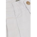 Girl's Shorts Skirt Denim Tasseled Buttoned White (Age 10-14)