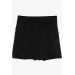 Girl Shorts Skirt With Slit Black (9-14 Years)