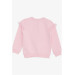Girl's Sweatshirt Teddy Bear Printed Pink (1-4 Years)