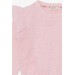 Girl's Sweatshirt Elastic Waist Salmon Melange (4-8 Years)