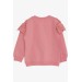 Girls Pink Lace Sweatshirt (4-8 Years)