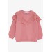 Girls Pink Lace Sweatshirt (4-8 Years)