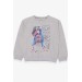 Girls Light Gray Sequined Sweatshirt (9-14 Yrs)