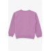 Girl's Sweatshirt Sequin Printed Purple (9-14 Years)