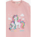 Girl's Sweatshirt Cute Unicorn Printed Powder (Age 1-4)