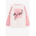 Girls' Sweatshirt With Shiny Text In Acro Color (8-14 Years)