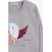 Girl's Sweatshirt Unicorn Printed Gray Melange (2-3 Years)
