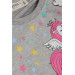 Girl's Sweatshirt Unicorn Printed Gray Melange (2-6 Years)