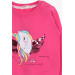 Girl's Sweatshirt Unicorn Printed Pink (2-4 Years)