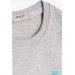 Girl's Sweatshirt Letter Printed Patterned Beige Melange (3-7 Years)