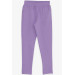 Girl's Tights With Pocket On Back Lilac (8-14 Years)
