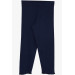 Girl's Tights Ribbed Basic Navy Blue (Age 3-8)