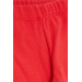Girls' Cotton Leggings, Elastic Waist, Red Color (3-8 Years)