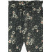 Girl's Leggings Trousers Bow Floral Khaki Green (6-12 Age)