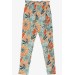 Girl's Leggings Trousers Bow-Floral Mixed Color (6-12 Ages)