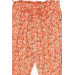 Girl's Leggings Trousers Bow Floral Orange (6-12 Years)