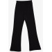 Girl's Leggings Trousers Flared Leg Basic Black (Age 9-14)