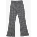 Girls Trousers Crobar Pattern Black (9-14 Years)