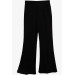 Girl's Leggings Trousers Black With Slits (4-8 Ages)