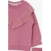 Girls Cotton Lycra Set With Lace Pockets Pink Color (3-8 Years)