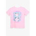 Girl's T-Shirt Anime Printed Salmon (9-14 Years)