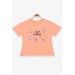 Girl's T-Shirt Printed Neon Orange (8-14 Years)