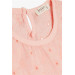 Girl's T-Shirt Floral Embroidered Salmon (4-8 Years)