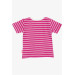 Girls T-Shirt Striped Fuchsia (3-7 Years)