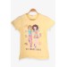 Girls' Yellow Printed T-Shirt (8-12 Years)