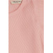 Girl's T-Shirt Frilly Buttoned Salmon (7-12 Years)
