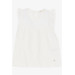 Girl's T-Shirt Frilly Embroidered Ecru (4-8 Years)