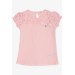 Girl's T-Shirt With Guipure And Accessories Pink (5-10 Years)