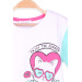 Girls White Cat Print T-Shirt (3-7Yrs)