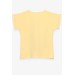 Girl's T-Shirt Girl's Printed Yellow (8-12 Years)