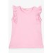 Girl's T-Shirt Sleeves Frilly Powder (3-7 Years)