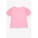 Girl's T-Shirt Sleeves Tulle Powder (3-6 Years)