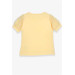 Girl's T-Shirt Sleeves Tulle Yellow (3-7 Years)