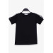 Girl's T-Shirt With Sleeves Tulle Black (8-12 Ages)