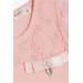 Girl's T-Shirt, Salmon With Embroidered Tulle And Elastic Sleeves (Ages 5-10)