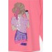 Girl's T-Shirt Sequin Girl Printed Neon Pink (9-14 Years)